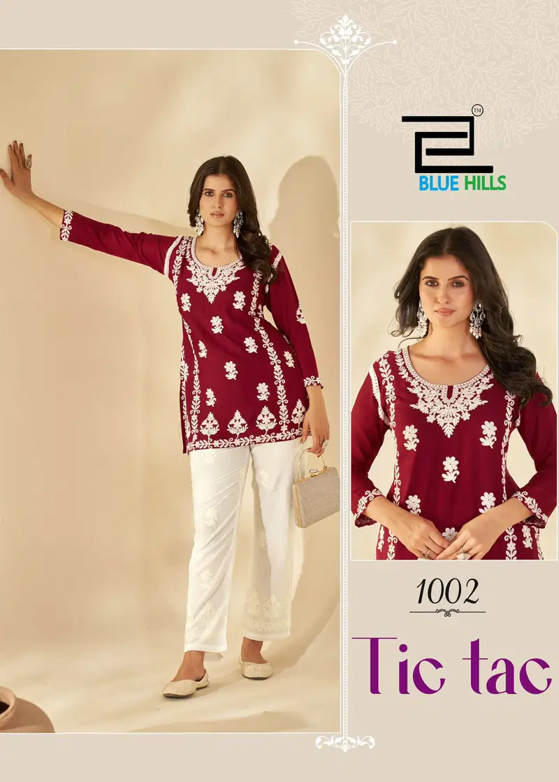 Tic Tac By Blue Hills Rayon Kurti With Pant Wholesale Clothing Distributors In India